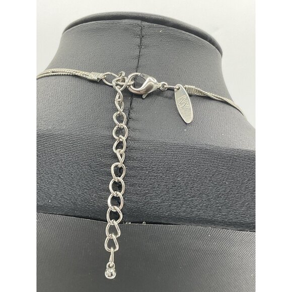 NY Multi Strand Necklace With Yellow Geometric Pendants & Crackle Beads - Picture 3 of 4